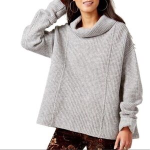 Free People | Sidewinder Jumper Sweater 100% Wool Grey Size Small
